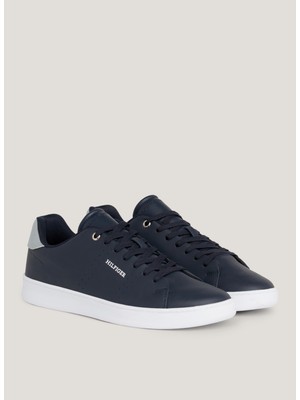 Tommy Hilfiger Lacivert Erkek Sneaker Court Cup Lth Perf Detaıl