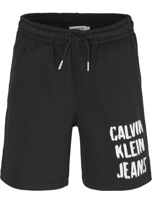 Calvin Klein Normal Siyah Erkek Şort Pıxel Logo Relaxed Shorts