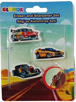 Seyfi Kırtasiye Şekilli Silgi ve Kalemtıraş Seti Araba Unicorn Dinozor Denizkızı