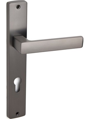 System Fosıl Füme Aynalı Kapı Kolu Wc