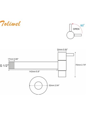 Mingjin Shop2 N2 Stili Ekstra Uzun Cilalı Krom Çamaşır Banyo Wetroom Mutfak Duvara Monte Fren Musluk Dış Mekan Soğuk Su Musluğu Bibcocks (Yurt Dışından)