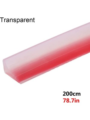 Mingjin Shop2 Şeffaf Stil 200CM Silikon Banyo Aksesuarları Sel Bariyeri Su Tutma Şeridi Kendinden Yapışkanlı Su Durdurucu Kapı Alt Sızdırmazlık Şeridi (Yurt Dışından)