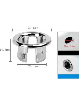 Mingjin Shop2 B-Içi Boş Halka Tarzı Lavabo Taşma Halkası Özenle Dekore Edilmiş Kapak Lavabo Taşma Taşma Tapası Tapası Yedek Lavabo Havzası Plastik Taşma Halkası (Yurt Dışından)