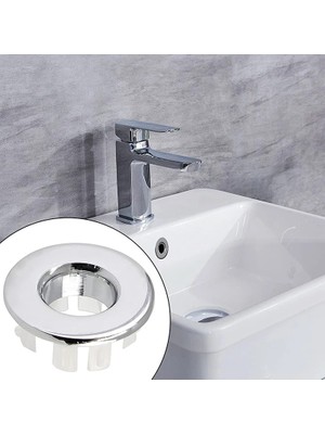 Mingjin Shop2 B-Içi Boş Halka Tarzı Lavabo Taşma Halkası Özenle Dekore Edilmiş Kapak Lavabo Taşma Taşma Tapası Tapası Yedek Lavabo Havzası Plastik Taşma Halkası (Yurt Dışından)