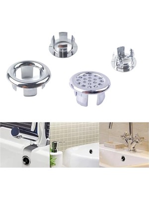 Mingjin Shop2 DZK3PCS Tarzı Suchme Mutfak Banyo Havzası Döşeme Banyo Lavabo Deliği Yuvarlak Taşma Drenaj Kapatma Başlığı Taşma Halkası Içi Boş Lavabo Taşma Halkası (Yurt Dışından)