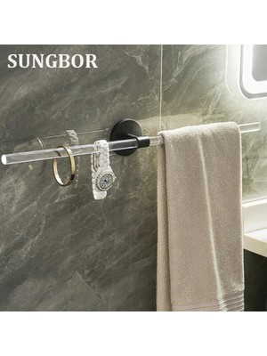 Mingjin Shop2 L01 Stili Banyo Donanım Seti Ceviz Akrilik Havlu Çubuğu Krom Havlu Askısı Bornoz Kancaları Tuvalet Kağıdı Tutucu Duvara Monte (Yurt Dışından)