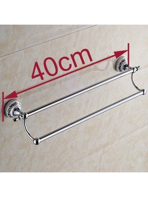 Mingjin Shop2 L 40 cm Tarzıdır Krom Kaplama Duvara Monte Paslanmaz Çelik Çift Havlu Barlar Banyo Havlu Askısı Banyo Aksesuarları Havlu Askısı Hytc (Yurt Dışından)