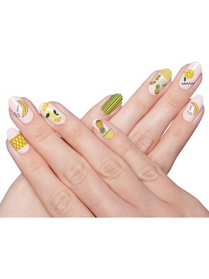 Ananas Sarı Set Tırnak Dövmesi