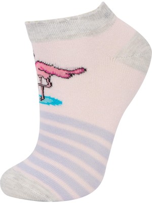 DeFacto Kız Çocuk 7'li Pamuklu Patik Çorap A6569A8NS