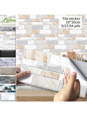 Qiuhong Shop 3 Lacivert Tarzı 10X20CMX18PCS Funlife® Siyah ve Beyaz Mermer Fayans Çıkartmaları Duvar Sticker Duvar Kağıdı Banyo Için Yağ Geçirmez Peel & Stick Mutfak Backsplash Home (Yurt Dışından)