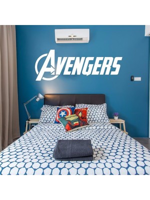 Qiuhong Shop 3 Parlak Pembe Tarzı 40X14CM Avengers Logosu Marvel Sanat Duvar Sticker Çıkartması Ev Dekorasyon Art Deco Çocuk Başlığı Vinil Oturma Çıkarılabilir Duvar Sticker (Yurt Dışından)