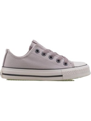 Benetton Çocuk Bağcıklı Gri Keten Ayakkabı Bn30685-02
