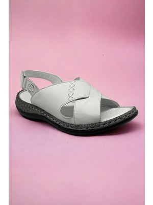 Mammamia D24YS-1000 Beyaz Kadın Sandalet
