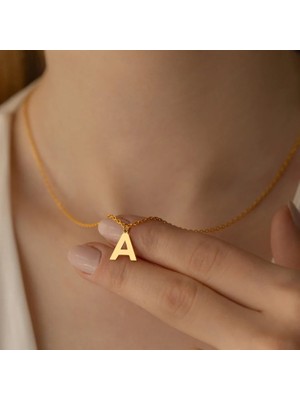 N!da Jewelry 925 Ayar Gümüş Harf Kolye
