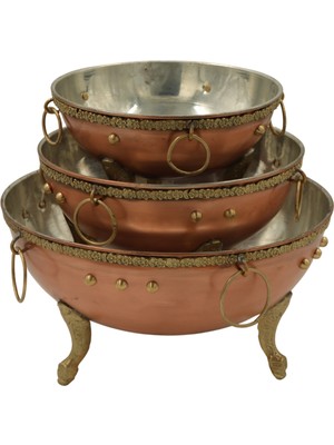 Antep Sepeti Bakır 3'lü Set Meyvelik