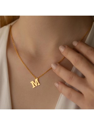 N!da Jewelry 925 Ayar Gümüş Harf Kolye