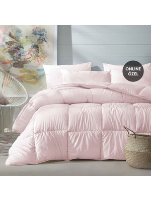 Yataş Bedding Macaron Çift Kişilik Yorgan - Yastık Set - Pembe