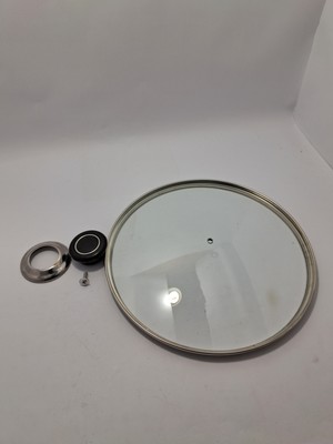 Ercan AVM Cam Kapak 24 cm ve Kırmızı ( Elma Şekeri ) Kulp
