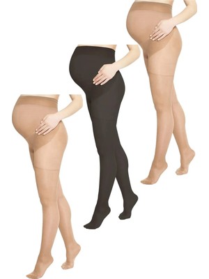 Bonny Silver Hamile Külotlu Karışık Gümüş Çorap 3'lü Paket