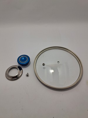 Ercan AVM Cam Kapak 18 cm ve Parliement Mavi Kulp