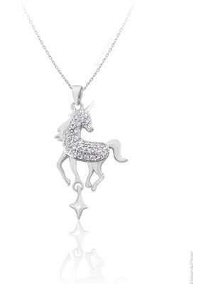 Bear & Pear Zircon Taşlı Unicorn Dreams Paslanmaz Çelik Kolye