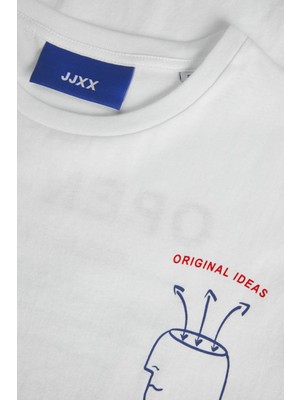 Jjxx Jxenya Kadın Beyaz T-Shirt 12252259-BRIGHTWHITEOM