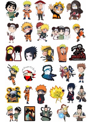 Anime Çizgi Film Laptop Notebook Tablet Sticker Seti