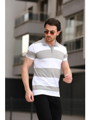 Oksit Ht 340016 Çift Renk Polo Yaka Erkek Triko Tshirt