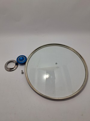 Ercan AVM Cam Kapak 28 cm ve Parliement Mavi Kulp