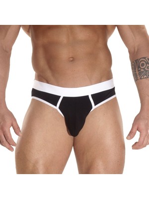 Pileli Store Kontras Biyeli Erkek  Slip