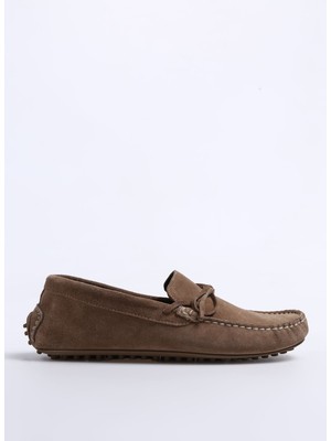 Fabrika Deri Bej Erkek Loafer SINE