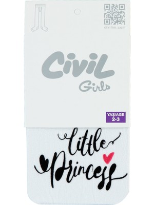 Civil Girls Kız Çocuk 40/20 Denye Mus Külotlu Çorap 2-12 Yaş Beyaz