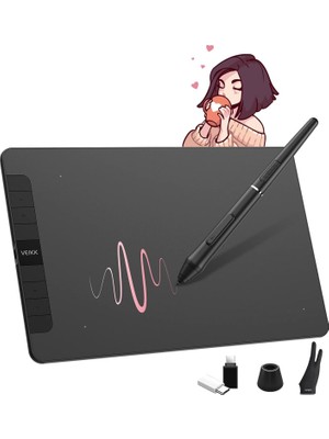 Veikk VK1060 10X6" 6 Kısayol Tuşlu Sağ/sol El Uyumlu Grafik Tablet+Kalem