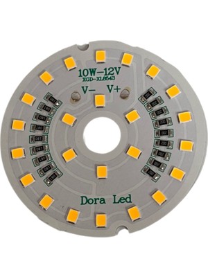 Dora Led 12Volt 10Watt Smd 5630 Ledli Led Modül Gün Işığı 10mm Delik Çaplı 12V 10W Avize Ledi 56mm