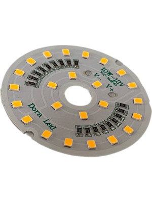 Dora Led 12Volt 10Watt Smd 5630 Ledli Led Modül Gün Işığı 10mm Delik Çaplı 12V 10W Avize Ledi 56mm