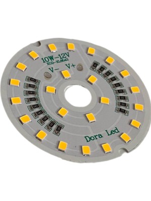 Dora Led 12Volt 10Watt Smd 5630 Ledli Led Modül Gün Işığı 10mm Delik Çaplı 12V 10W Avize Ledi 56mm