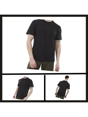 Uyguna-Yakala Siyah (600616)ALPINIST Lucid Erkek Pamuklu T-SHIRT-TSH.449