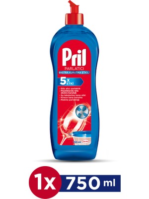 Pril Extra Kurutma Etkili Bulaşık Makine Parlatıcı 750 ml Kokusuz Cam Koruma Formülü ile İz Bırakmaz