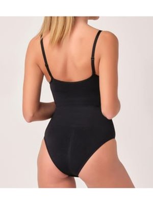 Pileli Store Siyah Kancalı Dikişsiz Korse - 755