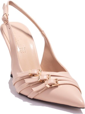 Dagoster Dza07-7311241 Bej Topuklu Kadın Ayakkabı