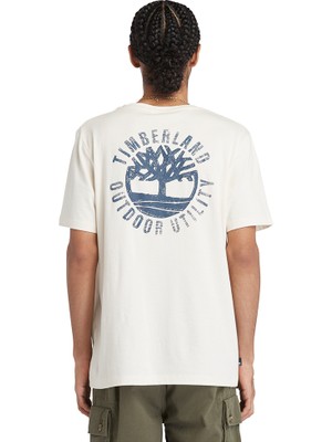 Timberland Short Sleeve Back Logo Graphic Tee Erkek Bej Tshirt Tb0A5V7Kcr31