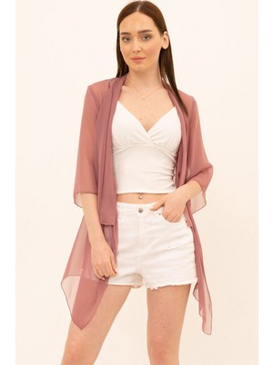 Laranor Şifon Kimono&hırka 42 - Pudra