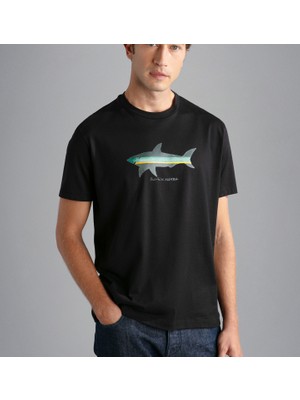 Paul & Shark  Erkek Marka Logolu Pamuklu Normal Kalıp Günlük Haki T-Shirt 24411130-011