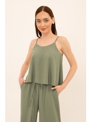 Laranor Ayarlanabilir Ip Askılı Ayrobin Bluz 38 - Nil Yeşili