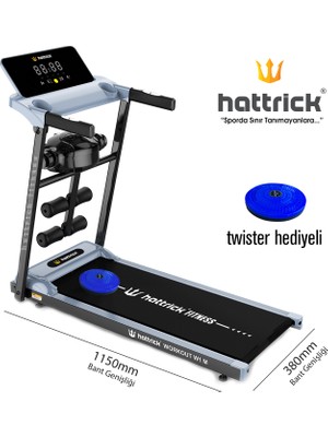 Hattrick Workout W1 M 2,5 Hp Masajlı Ve Manuel Eğimli Koşu Bandı