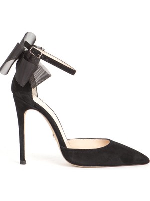 Dericlub Sy 27353 Süet Deri Kadın Stiletto Ayakkabı