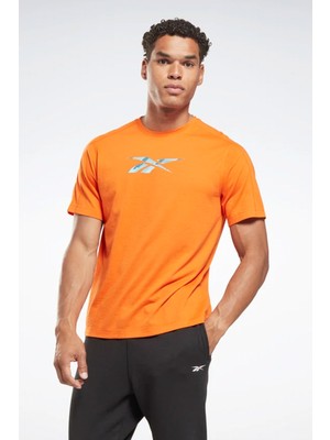Reebok TRAIN SPEEDWICK GFX Turuncu Erkek Kısa Kol T-Shirt
