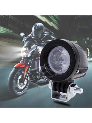 ŞüsCarOto Aksesuar Yuvarlak Tek LED Bar Beyaz Sis Farı Araç Motosiklet Off Road Atv Forklift LED Lamba Projektör Metal Arazi Çalışma Lambası 1 Adet 10W