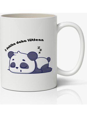 Nostaljik Lezzetler Uykucu Panda Baskılı Kupa Bardak Kahve Kupa Bardak