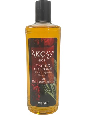 Akçay Misk-I Amber Kolonyası 70° 250 ml Kutulu Cam Şişe